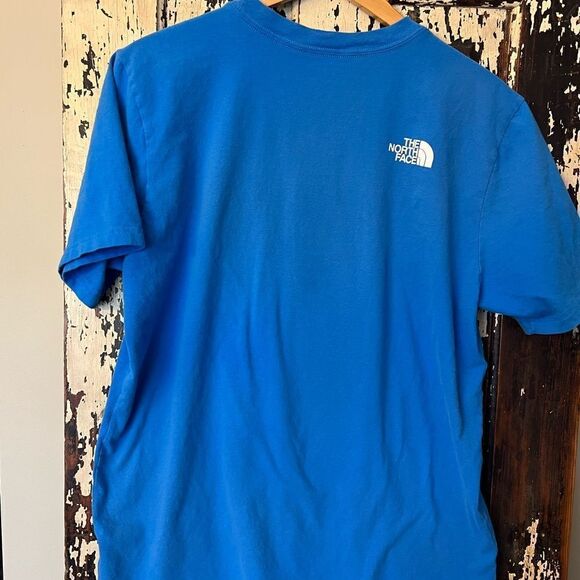 Men’s The North Face Blue front and back Logo T-shirt.  Size Large. - Picture 2 of 5